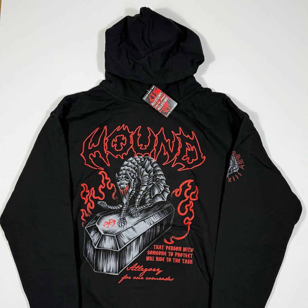 Allegory Official Merch Label 006 Berserk‎ 'HOUND' Black Hoodie